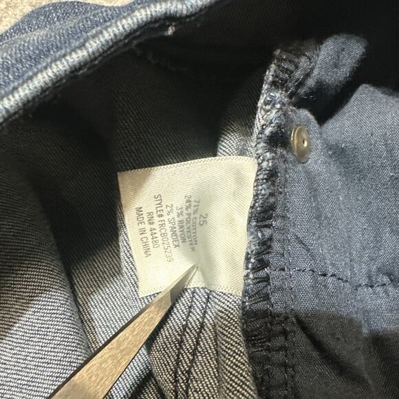 HARPER Women's Skinny Button Fly Jeans Size 25 Blue Dark Wash Denim - Picture 8 of 8